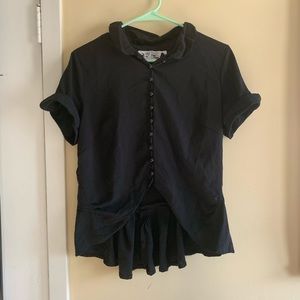 Hell bunny vixen button up black top
